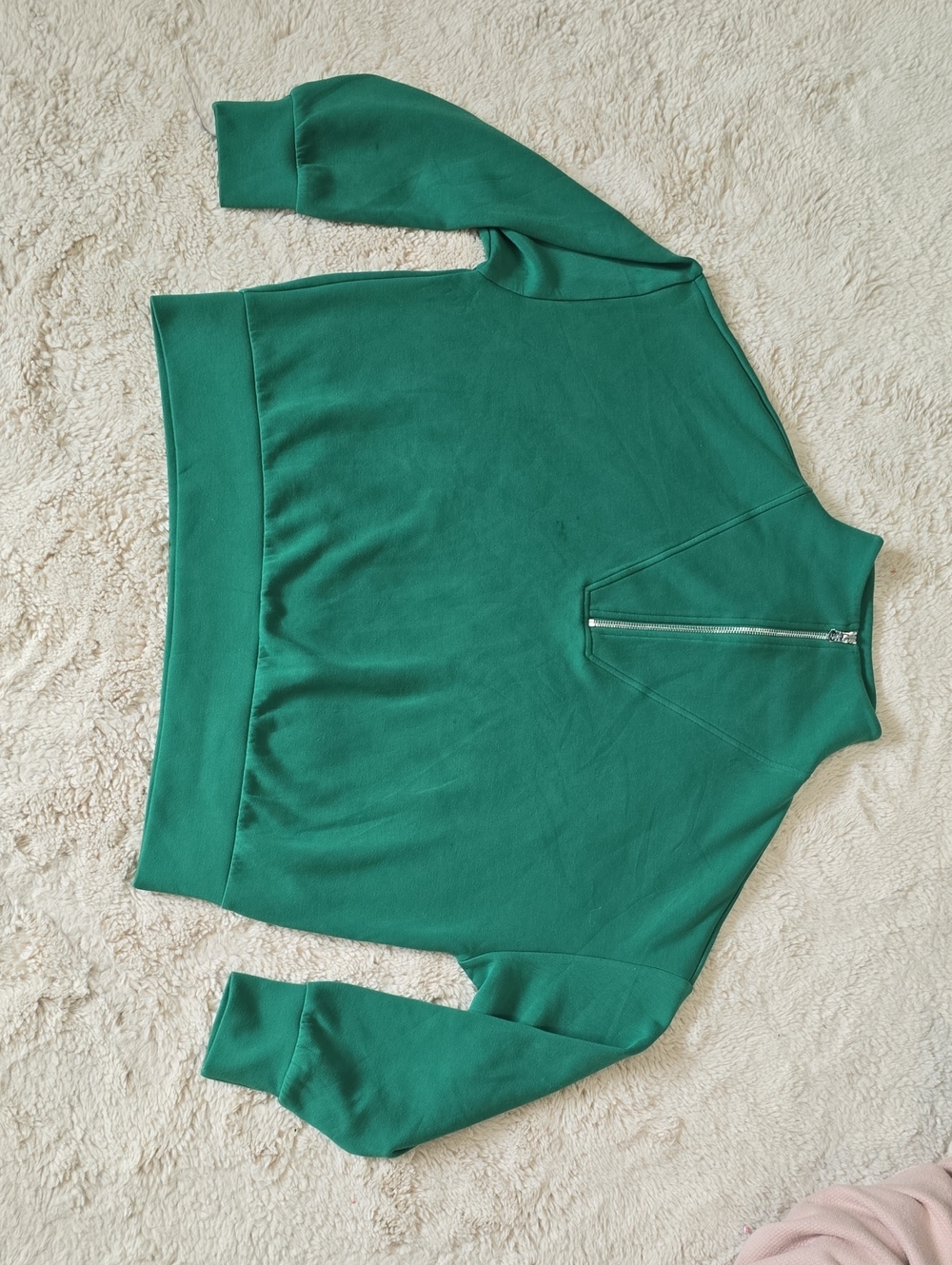 Green Half-Zip Women's Sweater